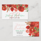 Elegant Makeup and Hair for Christmas Fashion 名刺 (正面/裏面)