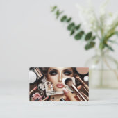 Elegant Makeup Artist Business Card 名刺 (スタンド正面)