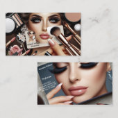 Elegant Makeup Artist Business Card 名刺 (正面/裏面)