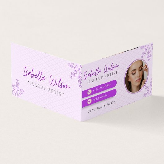 Elegant Makeup Artist Business Card  名刺 (外部)