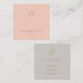 elegant Manager Ceoディレクター美容院VIP スクエア名刺 (正面/裏面)