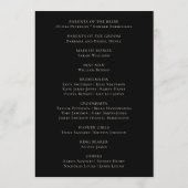 Elegant Mandala Indian Black Boho Wedding Program プログラム (裏面)