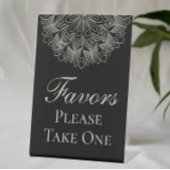 Elegant Mandala Indian Boho Black Wedding Favors 台座サイン
