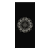 Elegant Mandala Indian Boho Black Wedding Men ラックカード (裏面)