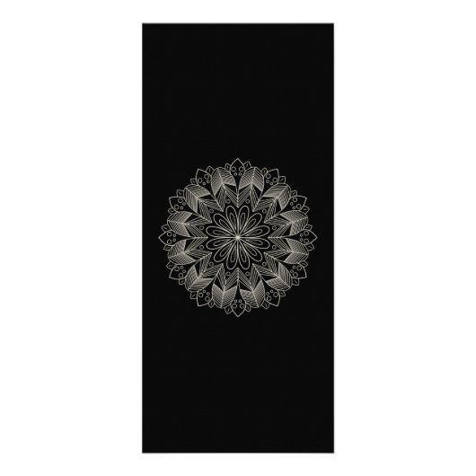 Elegant Mandala Indian Boho Black Wedding Men ラックカード (裏面)
