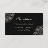 Elegant Mandala Indian Boho Chic Black Wedding エンクロージャーカード (正面)