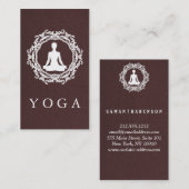Elegant Mandala Logo Yoga Healing Health 名刺 (正面/裏面)