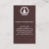 Elegant Mandala Logo Yoga Healing Health 名刺 (裏面)