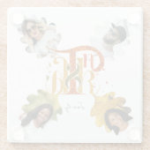 Elegant Manuscript Thanks Autumn Foliage Photos  ガラスコースター (裏面)