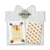 Elegant Manuscript Thanks Autumn Foliage Photos  招待状