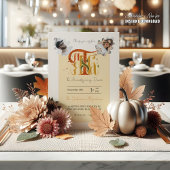 Elegant Manuscript Thanks Autumn Foliage Photos  招待状