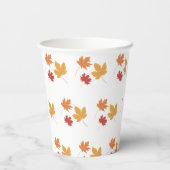 Elegant Maple Leaf Pattern Paper Cup 紙コップ (裏面)
