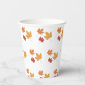 Elegant Maple Leaf Pattern Paper Cup 紙コップ (正面)