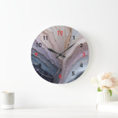 Elegant Marble Abstract Wall Clock – Modern Pastel ラージ壁時計 (ホーム)