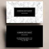 Elegant Marble Black and White Event Planner 名刺
