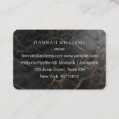 Elegant Marble Black-Gold Salon 名刺 (裏面)