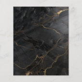 Elegant Marble Black-Gold Salon Pricelist チラシ (裏面)