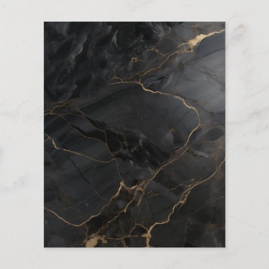 Elegant Marble Black-Gold Salon Pricelist チラシ (裏面)