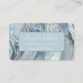 Elegant Marble & Glitter Business Card Design 名刺 (正面)