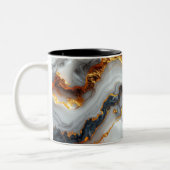 Elegant Marble & Gold Liquid Mug ツートーンマグカップ (左)