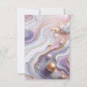 Elegant Marble & Gold Wedding Invitation 招待状 (裏面)