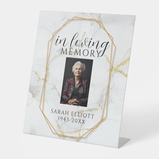 Elegant Marble In Loving Memory Template | Persona 台座サイン (正面)