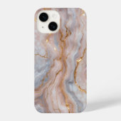 Elegant Marble iPhone14 Case with Gold Veins  iPhoneケース (裏面)