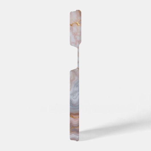 Elegant Marble iPhone14 Case with Gold Veins  iPhoneケース (右側面)