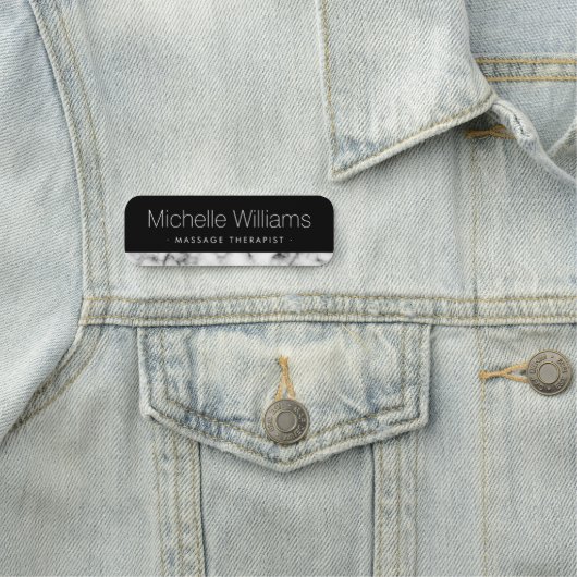 Elegant marble look border black 名札 (インサイチュ)