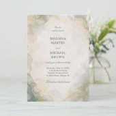 Elegant Marble Watercolor 招待状 (スタンド正面)