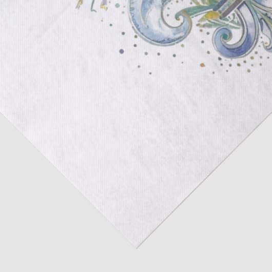 Elegant Mardi Gras Colors Decoupage 薄葉紙 (詳細)