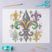 Elegant Mardi Gras Colors Decoupage 薄葉紙 (クラフト)