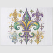 Elegant Mardi Gras Colors Decoupage 薄葉紙 (正面)