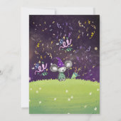 Elegant Mardi Gras Masquerade Hand-drawn Portrait 招待状 (裏面)