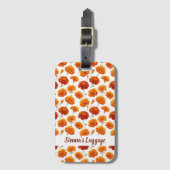 Elegant Marigold Pattern ラゲッジタグ (正面縦)