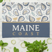 Elegant Marine Oysters キッチンタオル (折り畳み)