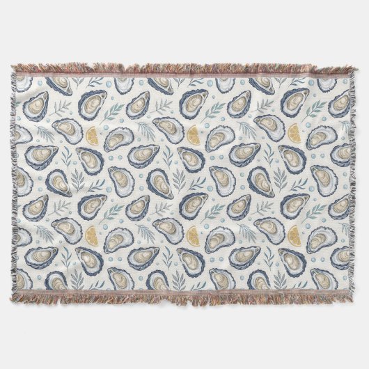 Elegant Marine Oysters スローブランケット (正面)