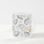 Elegant Marine Oysters フロストグラスマグカップ (正面右)