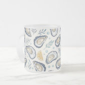 Elegant Marine Oysters フロストグラスマグカップ (正面左)