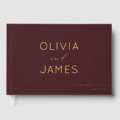 Elegant Maroon Calligraphy ゲストブック (正面)