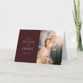 Elegant Maroon Calligraphy サンキューカード (正面)