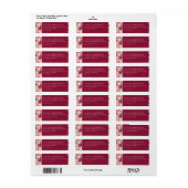 Elegant Maroon Floral ラベル (フルシート)