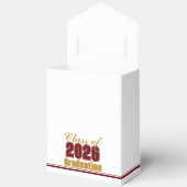 Elegant Maroon Gold Class of 2026 Graduation フェイバーボックス (見開き)