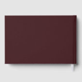 Elegant Maroon Gold Confetti ゲストブック (裏面)