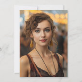 Elegant Maroon Graduate Math Photo Graduation 招待状 (裏面)