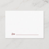 Elegant Maroon Graduate Words of Wisdom Advice エンクロージャーカード (裏面)