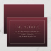 Elegant Maroon Minimalist Invitation エンクロージャーカード (正面/裏面)