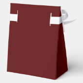 Elegant Maroon Tent Favor Box for Weddings フェイバーボックス (裏面)