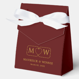 Elegant Maroon Tent Favor Box for Weddings フェイバーボックス