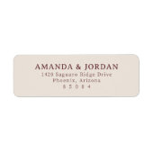 Elegant Maroon Typographic ラベル (正面)